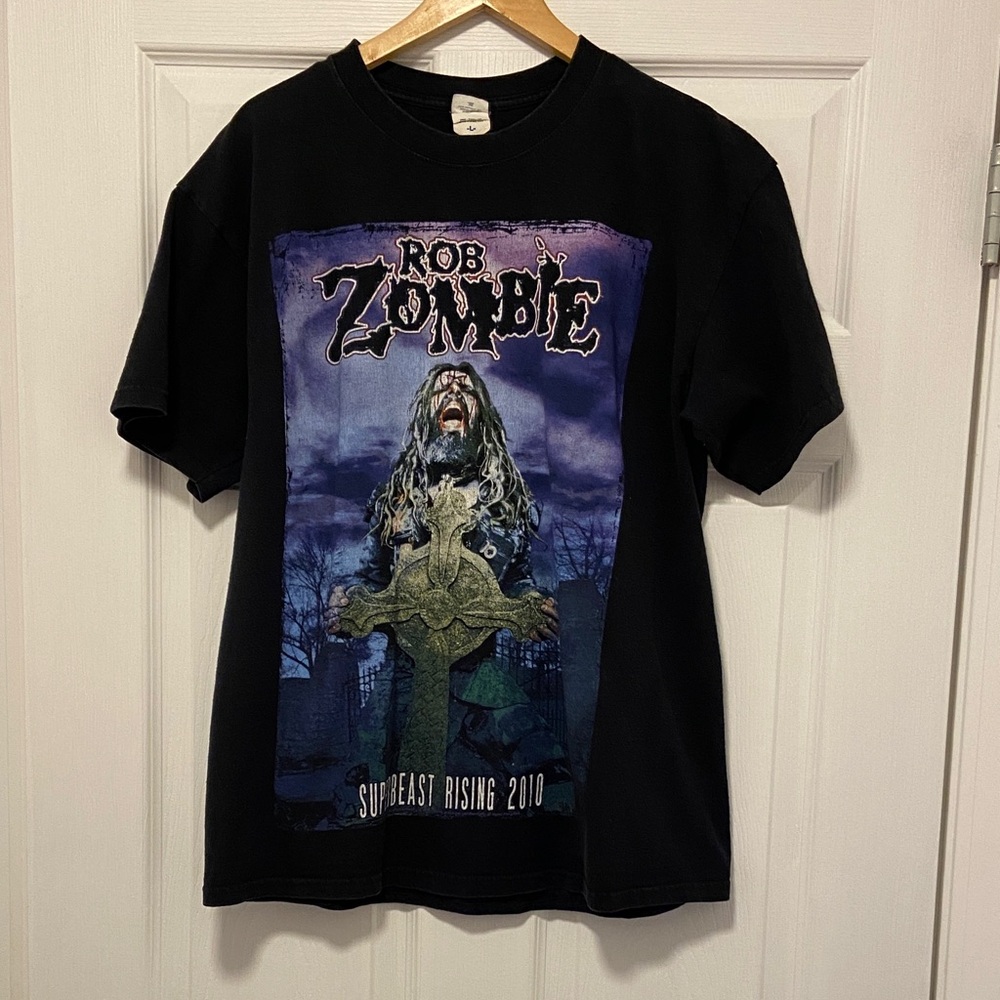 Anvil Rob Zombie 2010 Superbeast Rising Tour Graphic Tee Mens Large Black